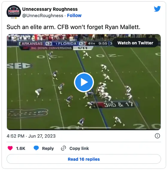 RIP: Ryan Mallett (1988-2023)