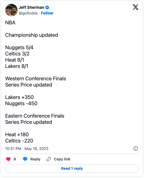 Westgate now has Denver as the ‘chalk’ to win NBA Finals