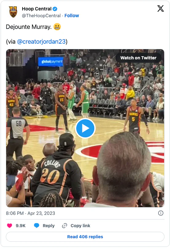 NBA suspends Atlanta’s Murray for Game 5 at Boston