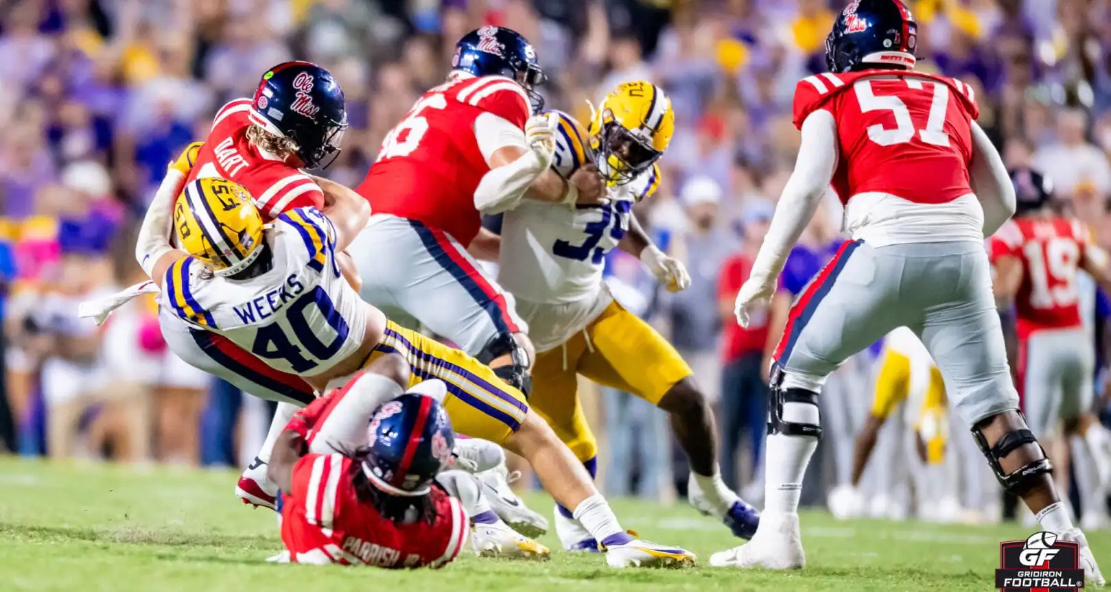Edwards has a play on total for LSU at Ole Miss